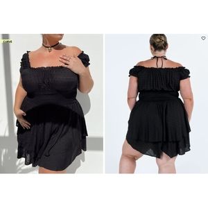 Princess Polly Love Galore Black Romper - Plus Size (Fits 18-22)